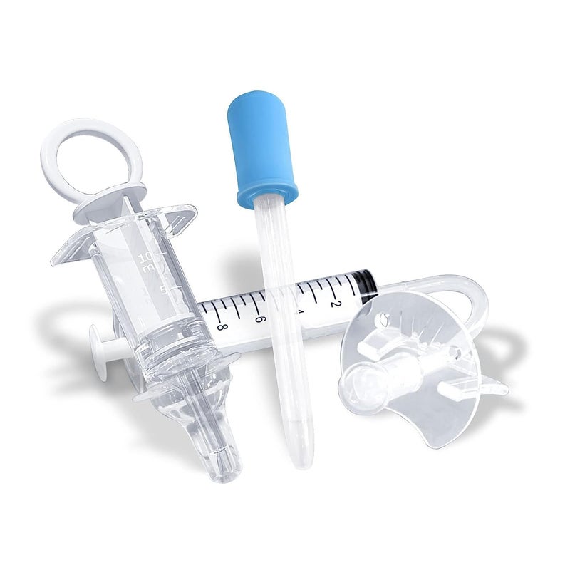 Elfzone Baby Medicine Dispenser Kit - 3PCS - Silicone Infant Medicine Syringe Pacifier Dropper, Toddler Feeding Pacifiers Dispensers Products for Babies Newborn Essentials Must Haves Medical Kits - Image 1